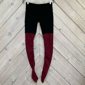 Alo Black and Burgundy Leggings